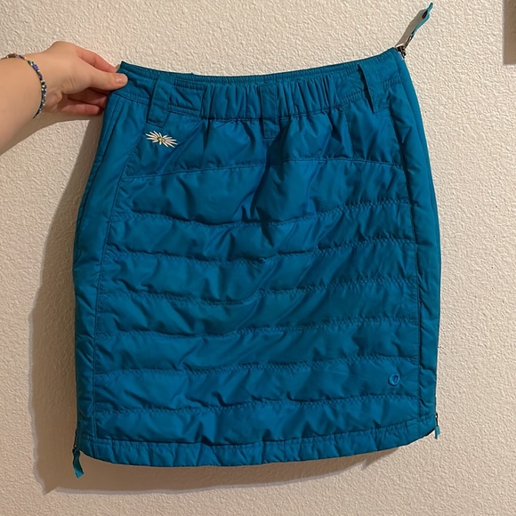 SKHOOP XS blue Scandinavian insulated down Winter skirt - Picture 4 of 8
